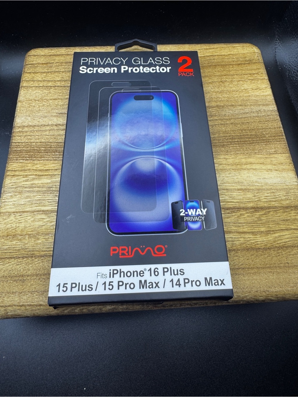 Privacy Glass Screen Protector for iPhone 16 Plus/15 Plus/15 Pro Max/14 Pro Max